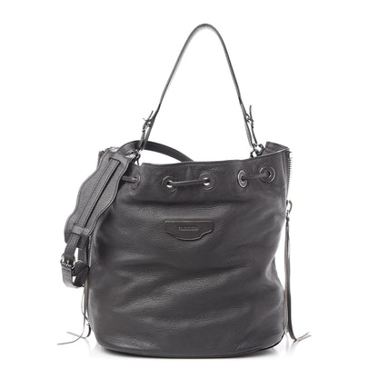 Balenciaga Veau Papier Plate Small Bucket Bag Gris Fossile 1 of 13