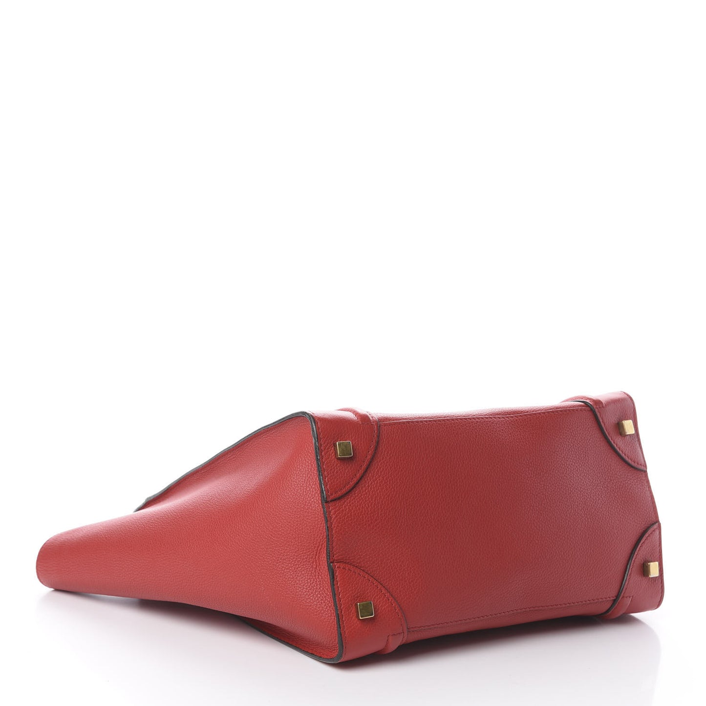 Drummed Calfskin Mini Luggage Coquelicot