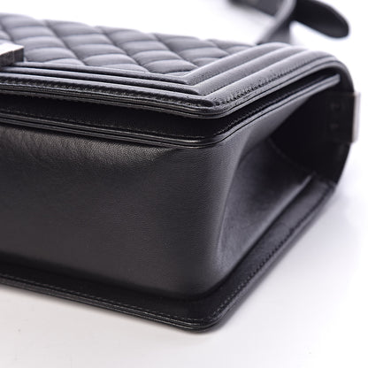Chanel Lambskin Quilted Medium Boy Flap Black 6 of 10