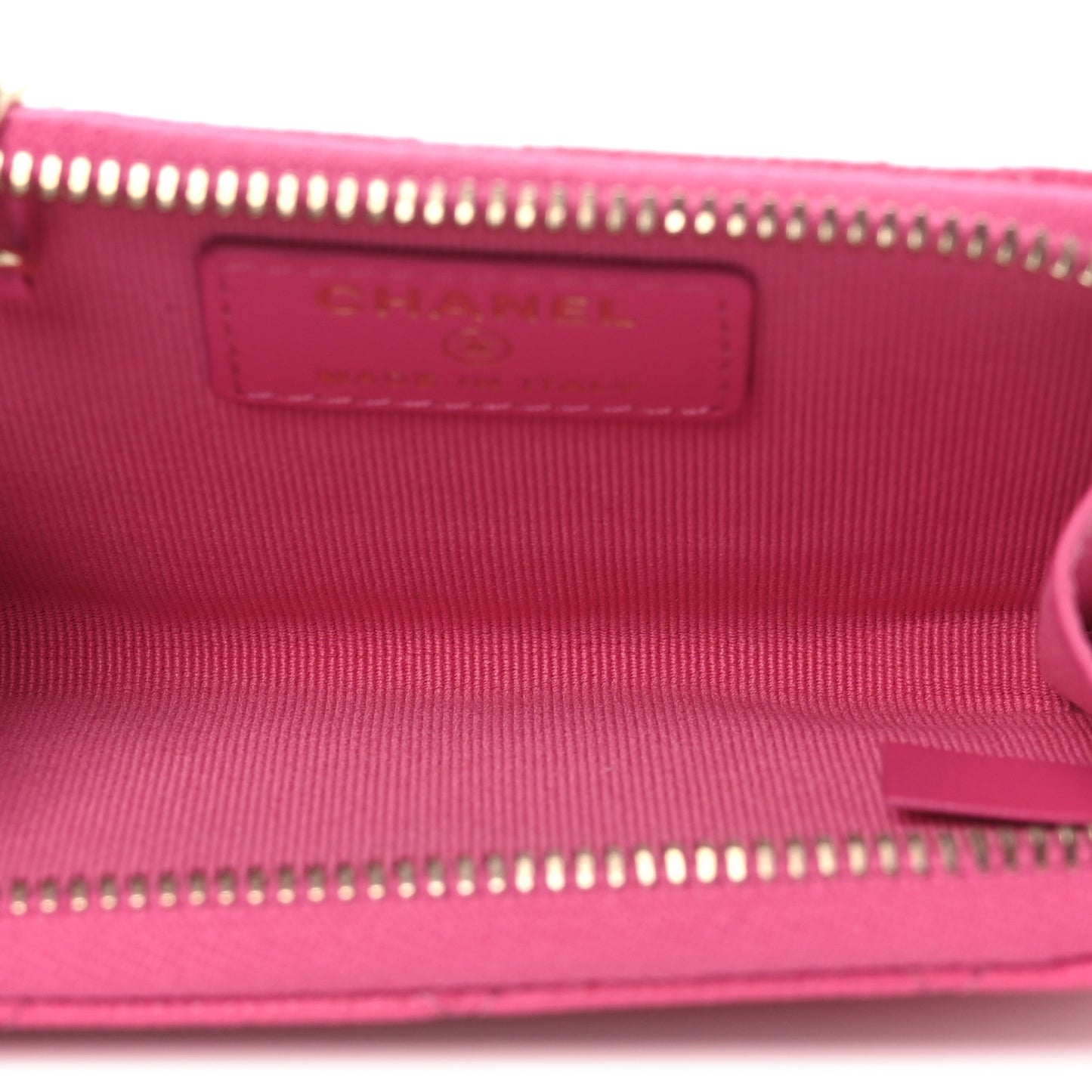 Caviar Quilted Zipped Key Holder Case Pink