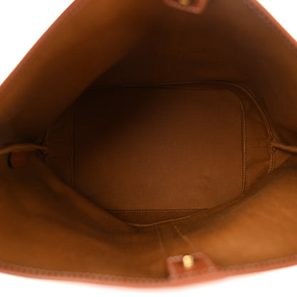 Celine Triomphe Canvas Calfskin Medium Bucket Bag Tan 5 of 10