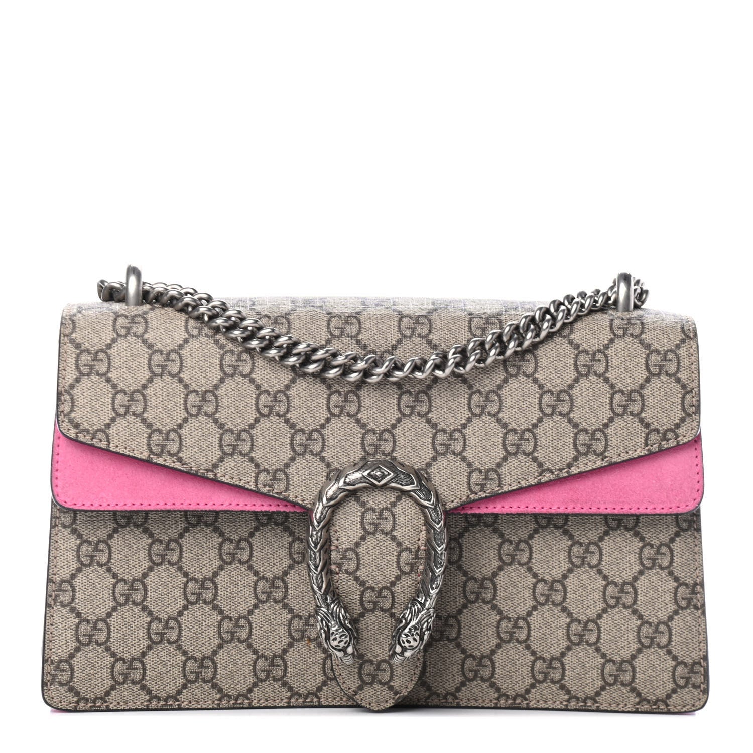 Gucci GG Supreme Monogram Small Dionysus Shoulder Bag Pink 1 of 4