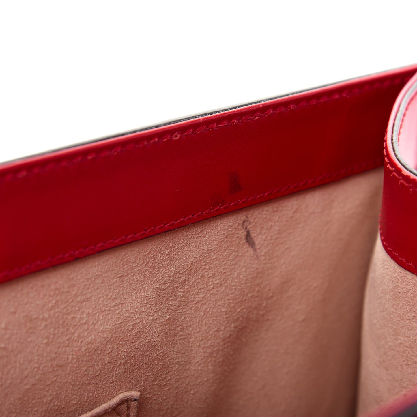 Guccissima Signature Medium Padlock Top Handle Bag Hibiscus Red