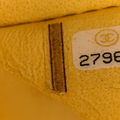 Chanel Iridescent Caviar Quilted Medium Double Flap Yellow 7 of 9