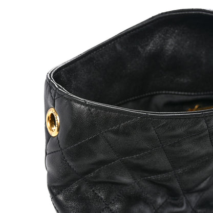 Saint Laurent Lambskin Quilted Maxi Icare Shopping Tote Black 12 of 15