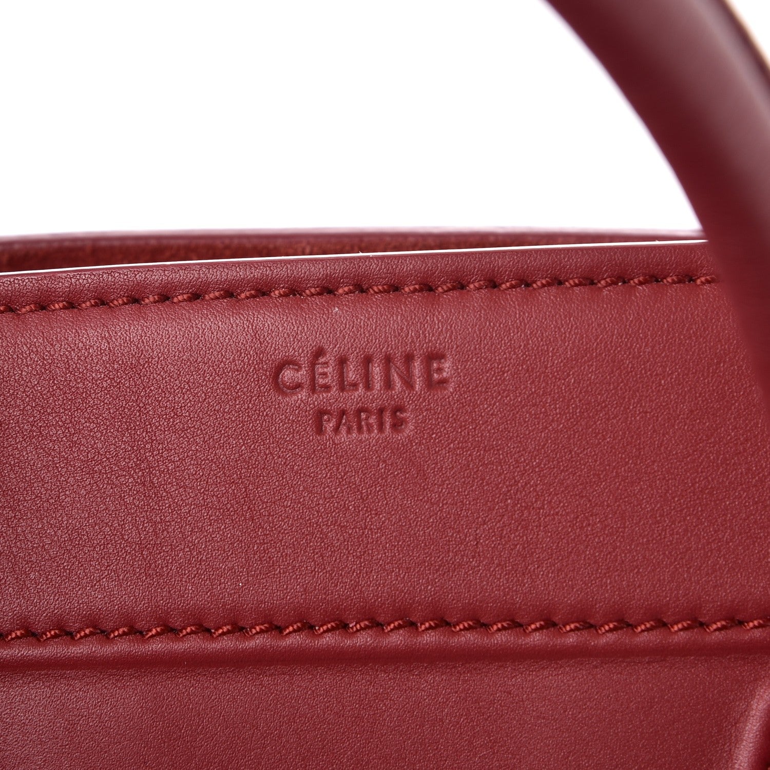 Celine Supple Calfskin Medium Phantom Luggage Red 6 of 14