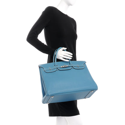 Hermes Togo Birkin 40 Blue Jean 2 of 37