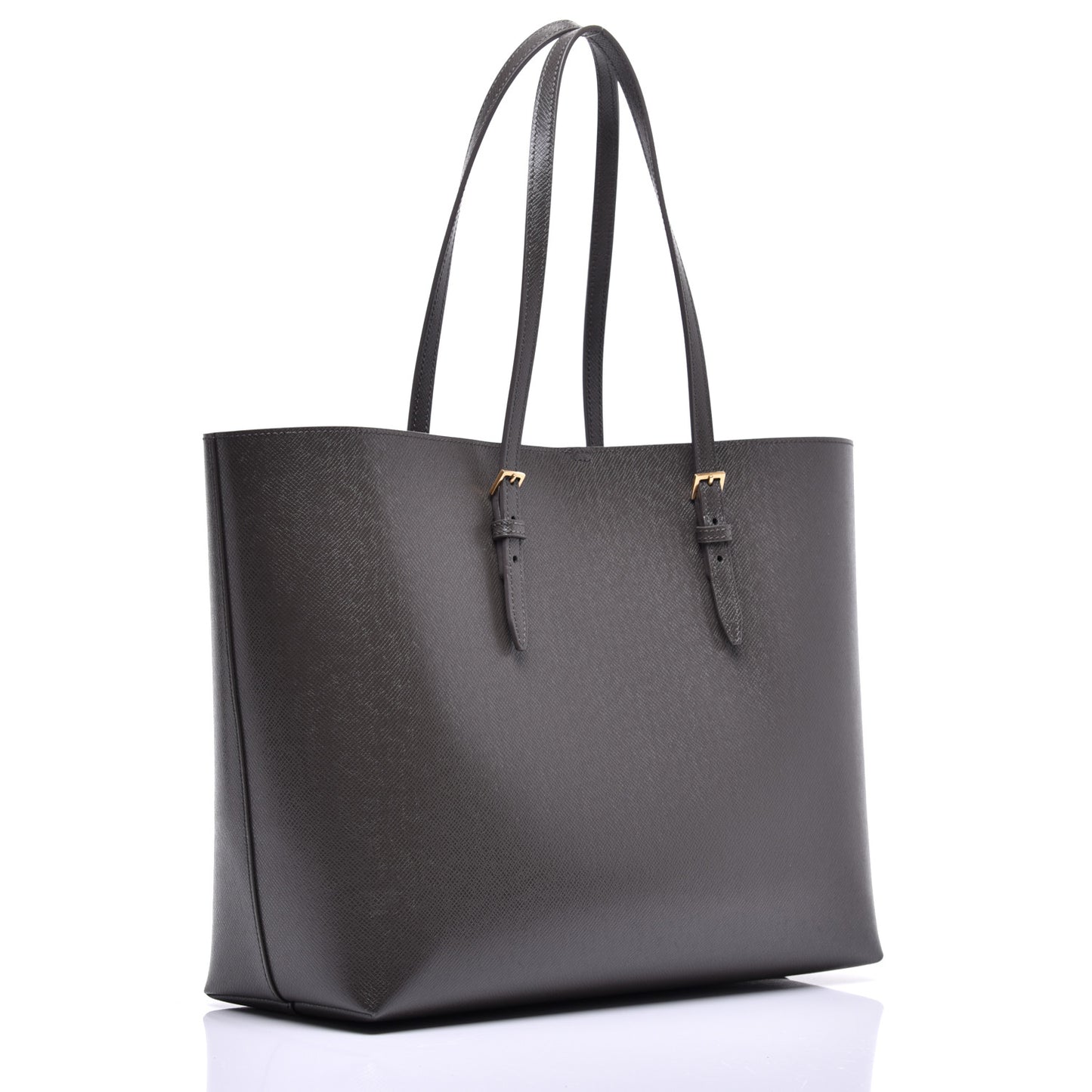 Calfskin Large Shopping Tote Pebble
