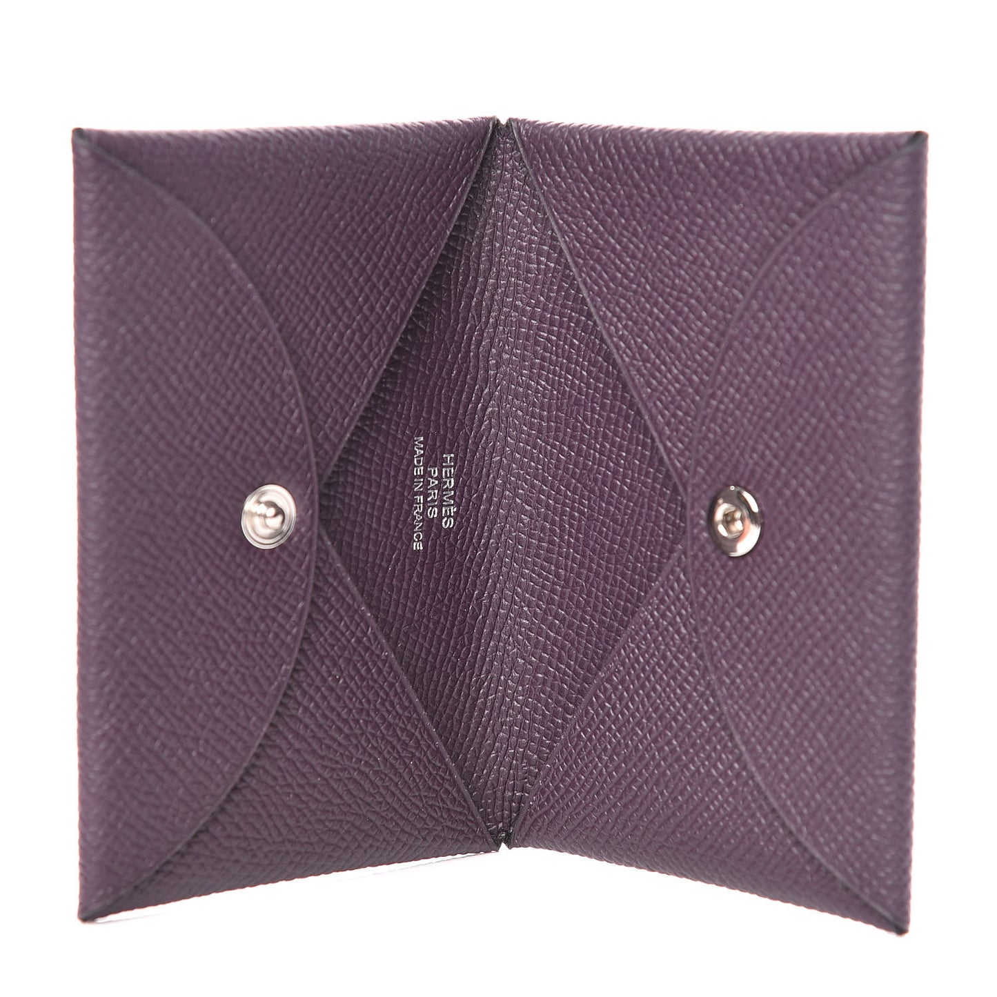 Epsom Calvi Card Case Raisin