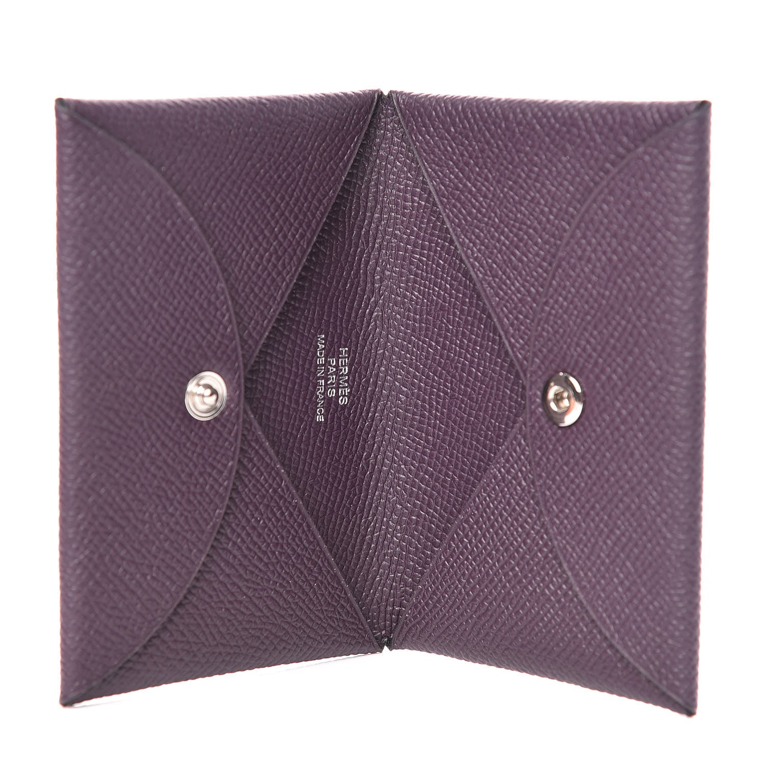 Hermes Epsom Calvi Card Case Raisin 5 of 8