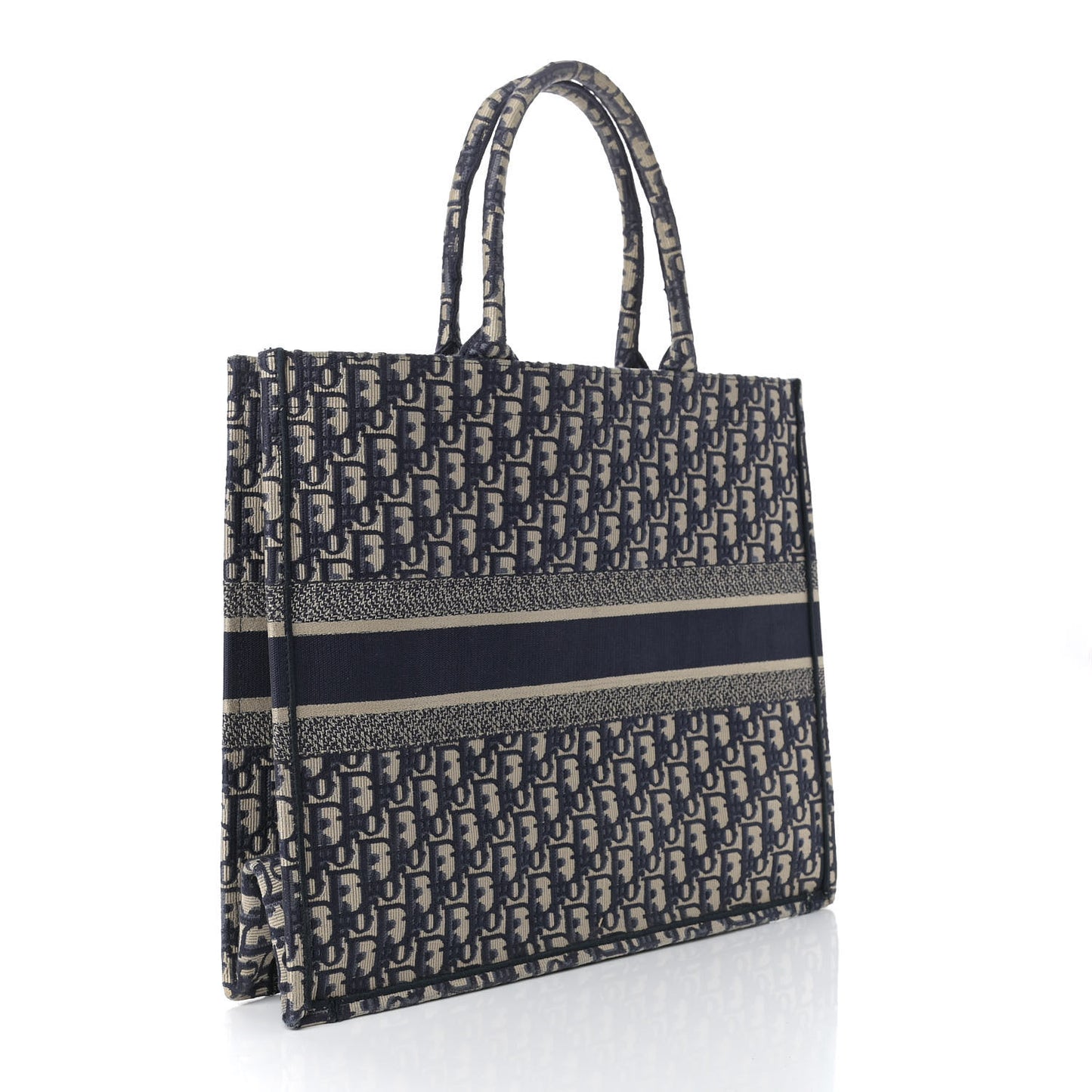 Oblique Book Tote Blue Multicolor