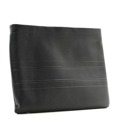 Christian Dior Calfskin Medium Diordouble Zip Pouch Black 3 of 8
