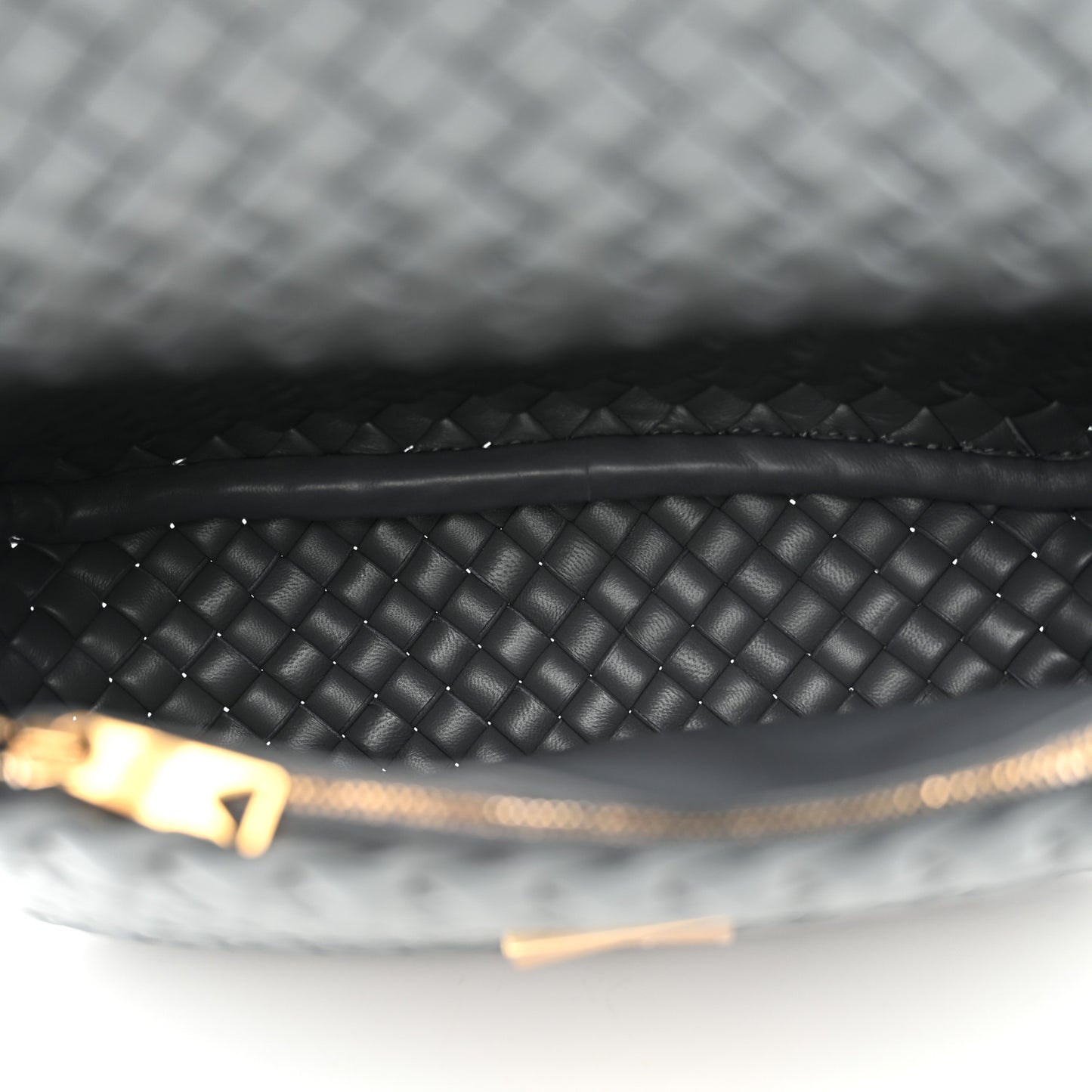 Nappa Intrecciato Small Cobble Shoulder Bag Thunder