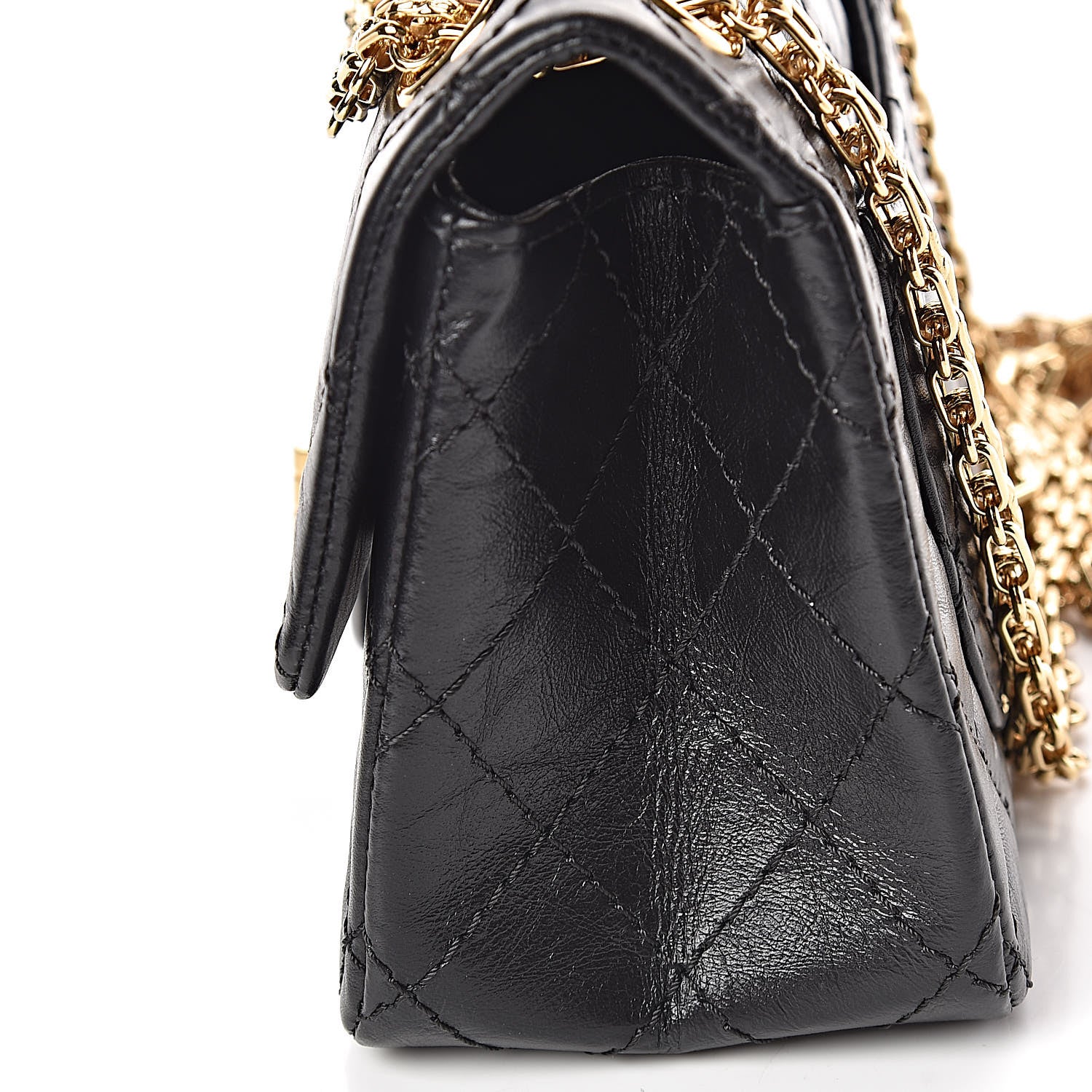 Chanel Aged Calfskin Quilted 2.55 Reissue 224 Flap Black 11 of 15