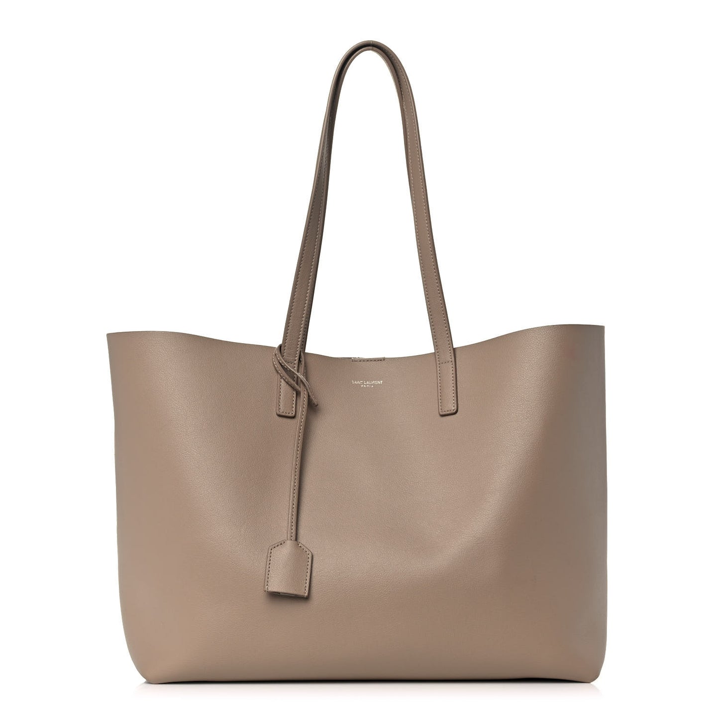 Calfskin Large Shopping Tote Dark Beige