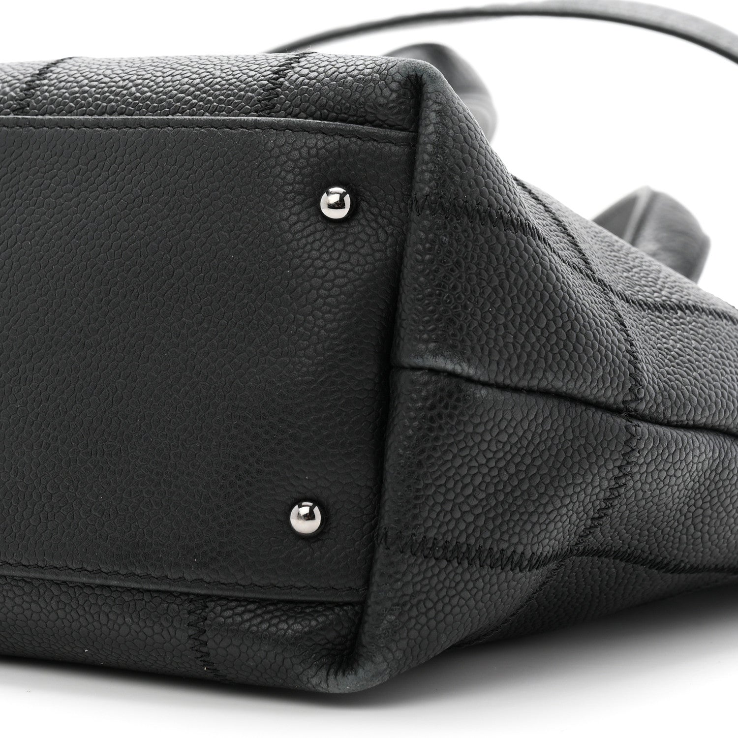 Chanel Caviar Square Stitched Tote Black 10 of 10
