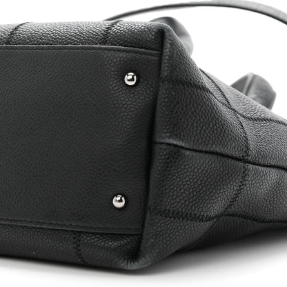 Chanel Caviar Square Stitched Tote Black 10 of 10