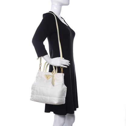 Prada Tessuto Nylon Quilted Bag White 2 of 13