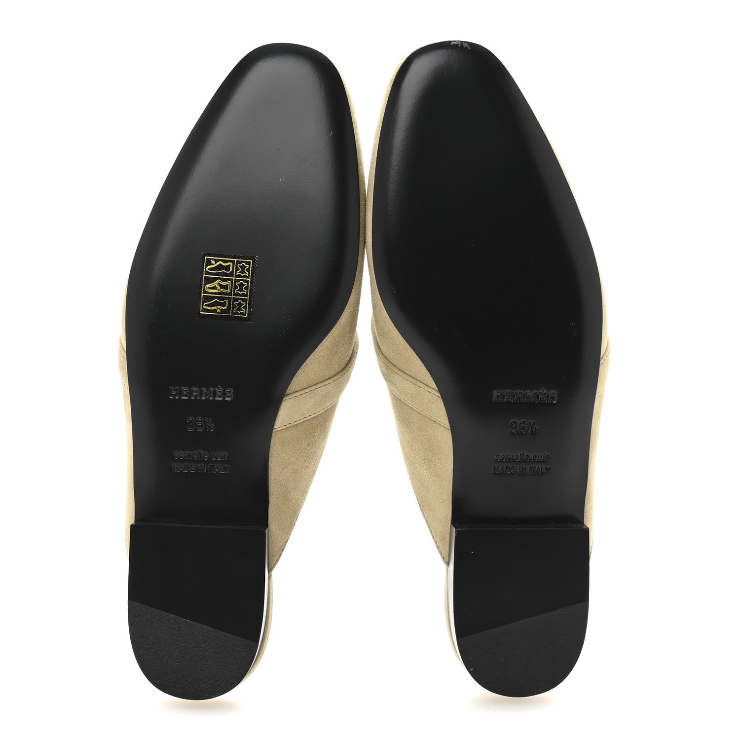 Hermes Suede Goatskin Oz Mules 36.5 Beige Lin 6 of 10