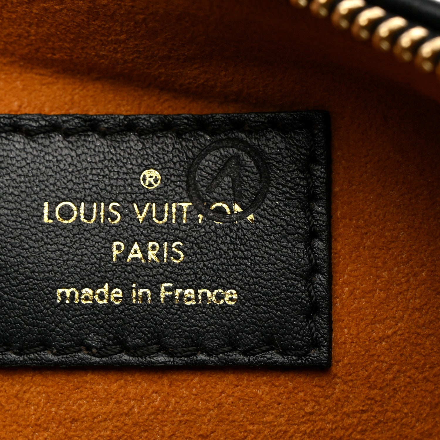 Louis Vuitton Lambskin Embossed Monogram Coussin MM Black 7 of 11