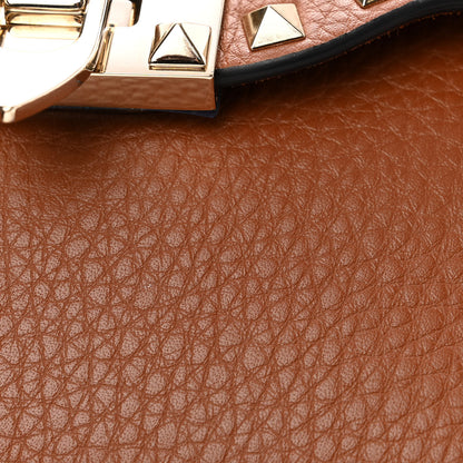Valentino Garavani Pebbled Calfskin Medium Rockstud Flip Lock Crossbody Bag Bright Cognac 10 of 10