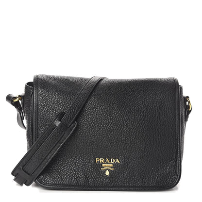 Prada Vitello Phenix Crossbody Bag Black 1 of 8