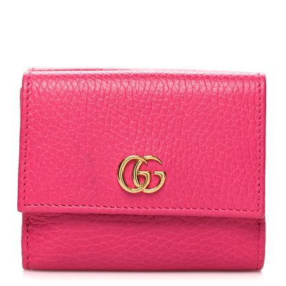 Gucci Dollar Calfskin GG Marmont Compact Wallet Box Pink 1 of 9