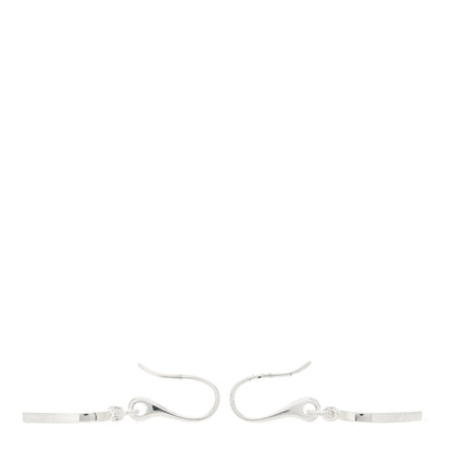 Gucci Sterling Silver Trademark Heart Drop Earrings 4 of 5