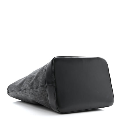 Saint Laurent Linen Canvas Teddy Shopping Bag Black 5 of 11