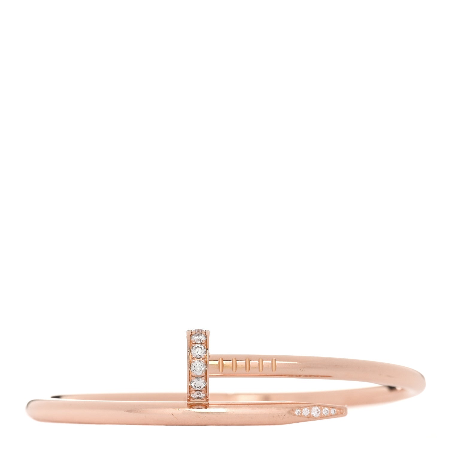 Cartier 18K Pink Gold Diamond Juste Un Clou Bracelet 16 1 of 4