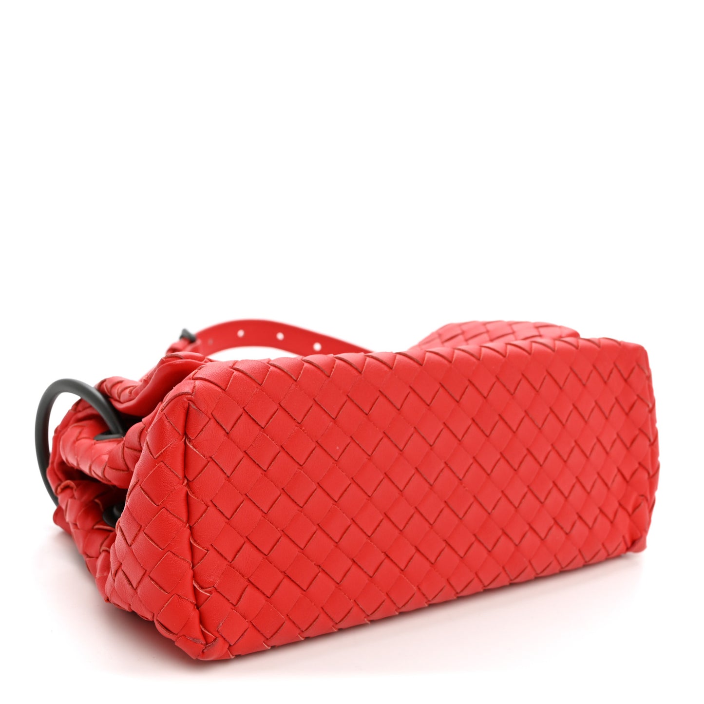 Nappa Intrecciato Crossbody Messenger Flap Red