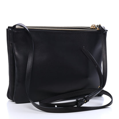 Celine Lambskin Large Trio Crossbody Bag Black 2 of 5
