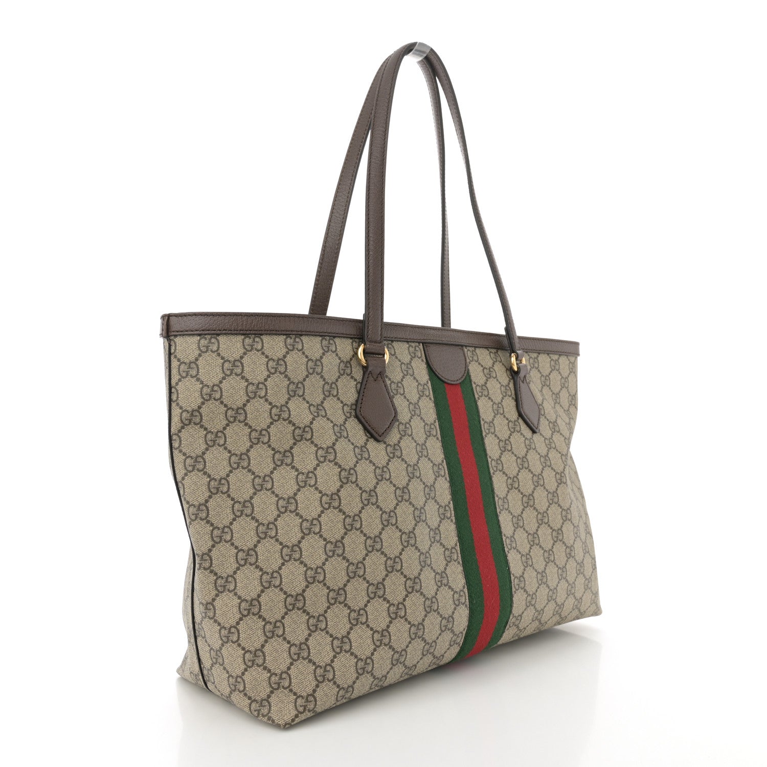 Gucci GG Supreme Monogram Medium Ophidia Shopping Tote Brown 3 of 10