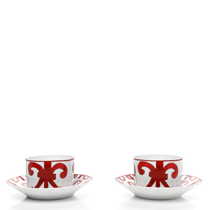 Hermes Porcelain Balcon du Guadalquivir Tea Cup and Saucer Set of 2 3 of 10
