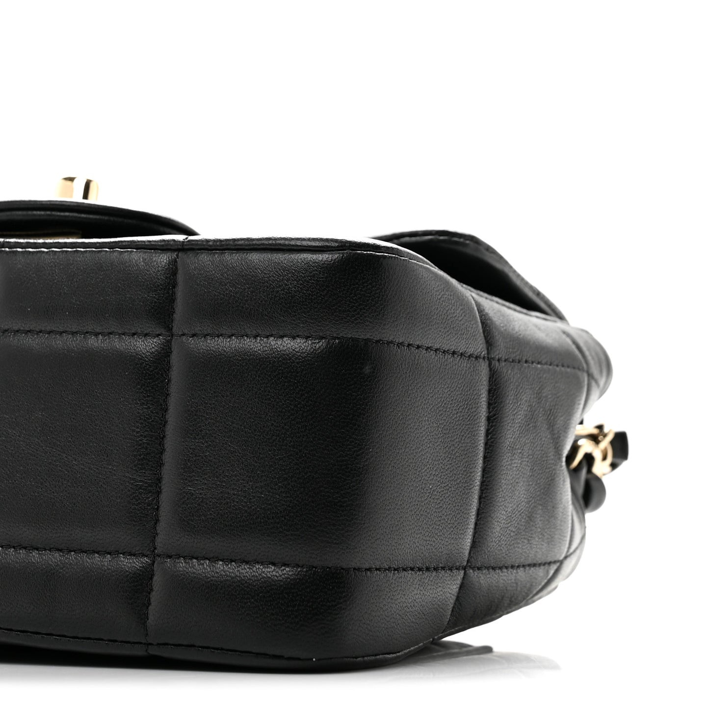 Lambskin Resin Crystal Square Quilted Mini Monacoco Flap Black