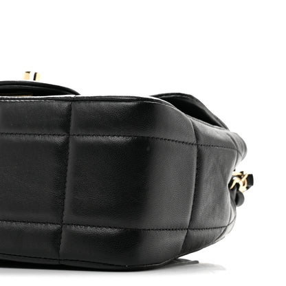 Chanel Lambskin Resin Crystal Square Quilted Mini Monacoco Flap Black 10 of 11