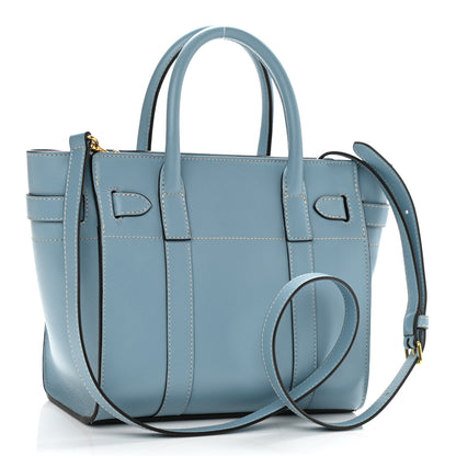 Mulberry Silky Calfskin Small Bayswater Zip Tote Nordic Blue 2 of 8
