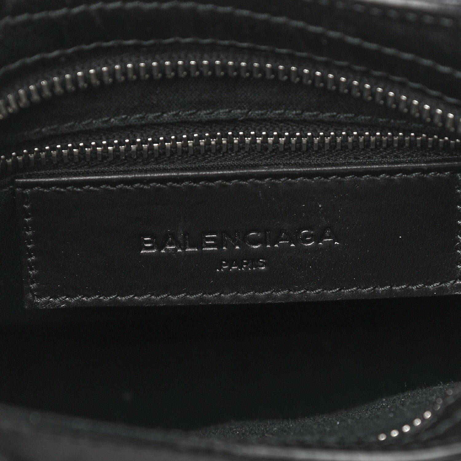Balenciaga Calfskin Woven Nylon Mesh Classic Silver Hardware Mini City Black White 8 of 17