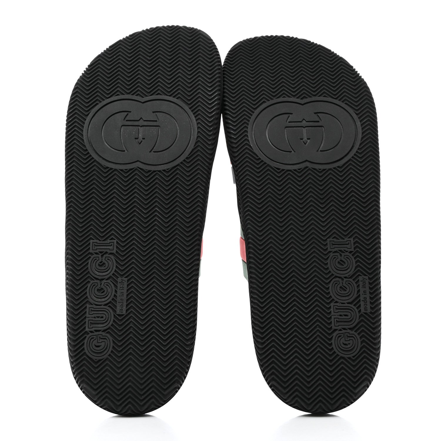 Gucci Rubber Web Mens Slide Sandals 10 Green Red 5 of 9