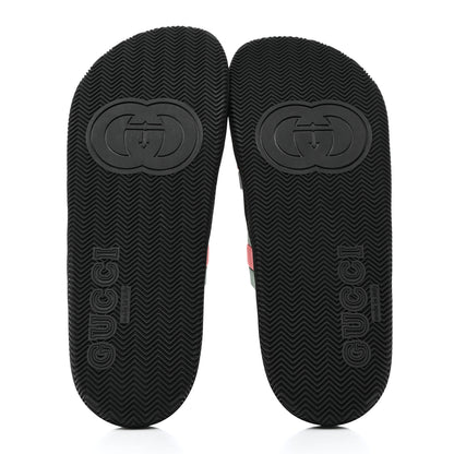Gucci Rubber Web Mens Slide Sandals 10 Green Red 5 of 9