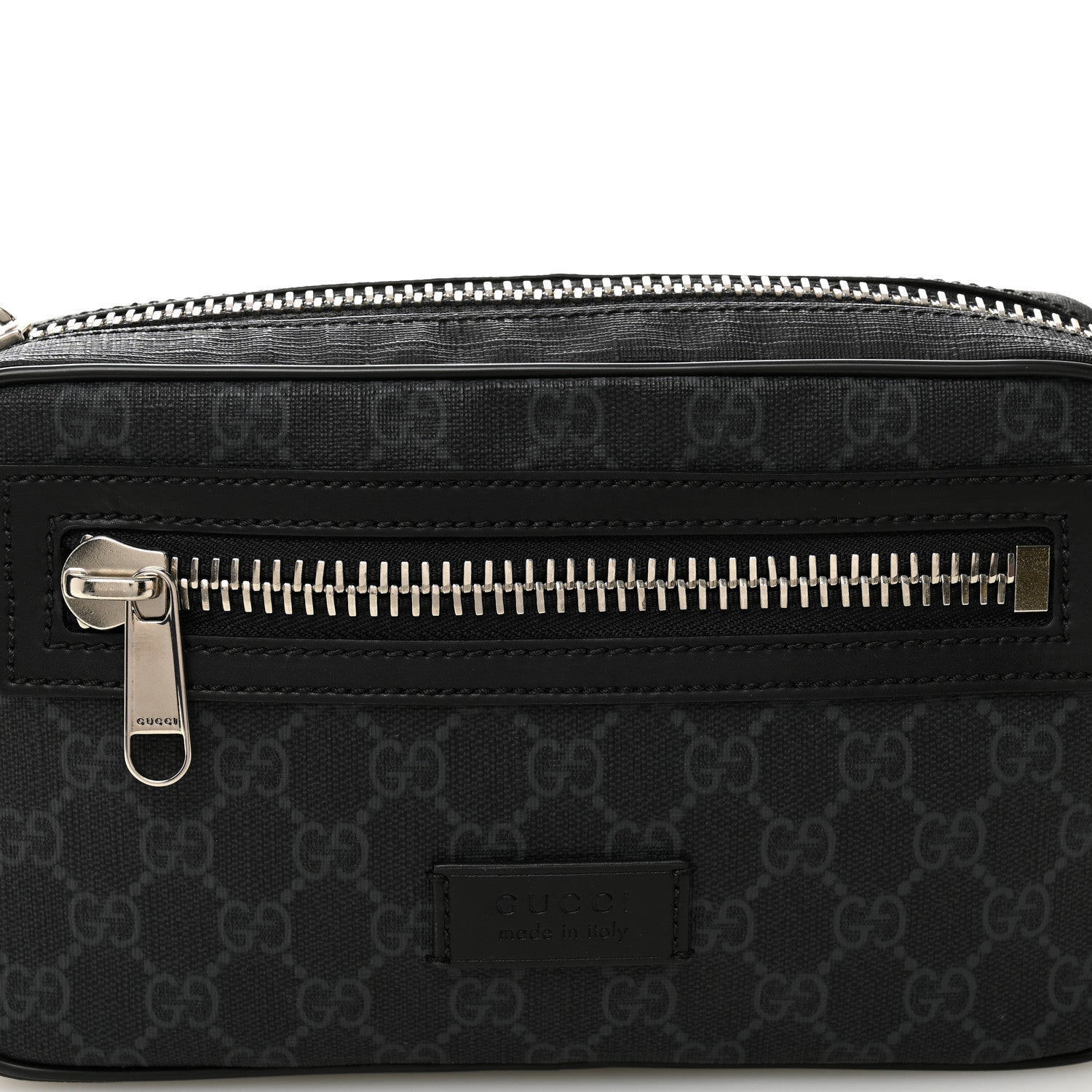 Gucci Soft GG Supreme Monogram Web Belt Bag Black Grey 8 of 10