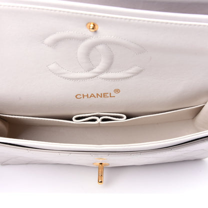 Chanel Lambskin Quilted Medium Double Flap White 5 of 15