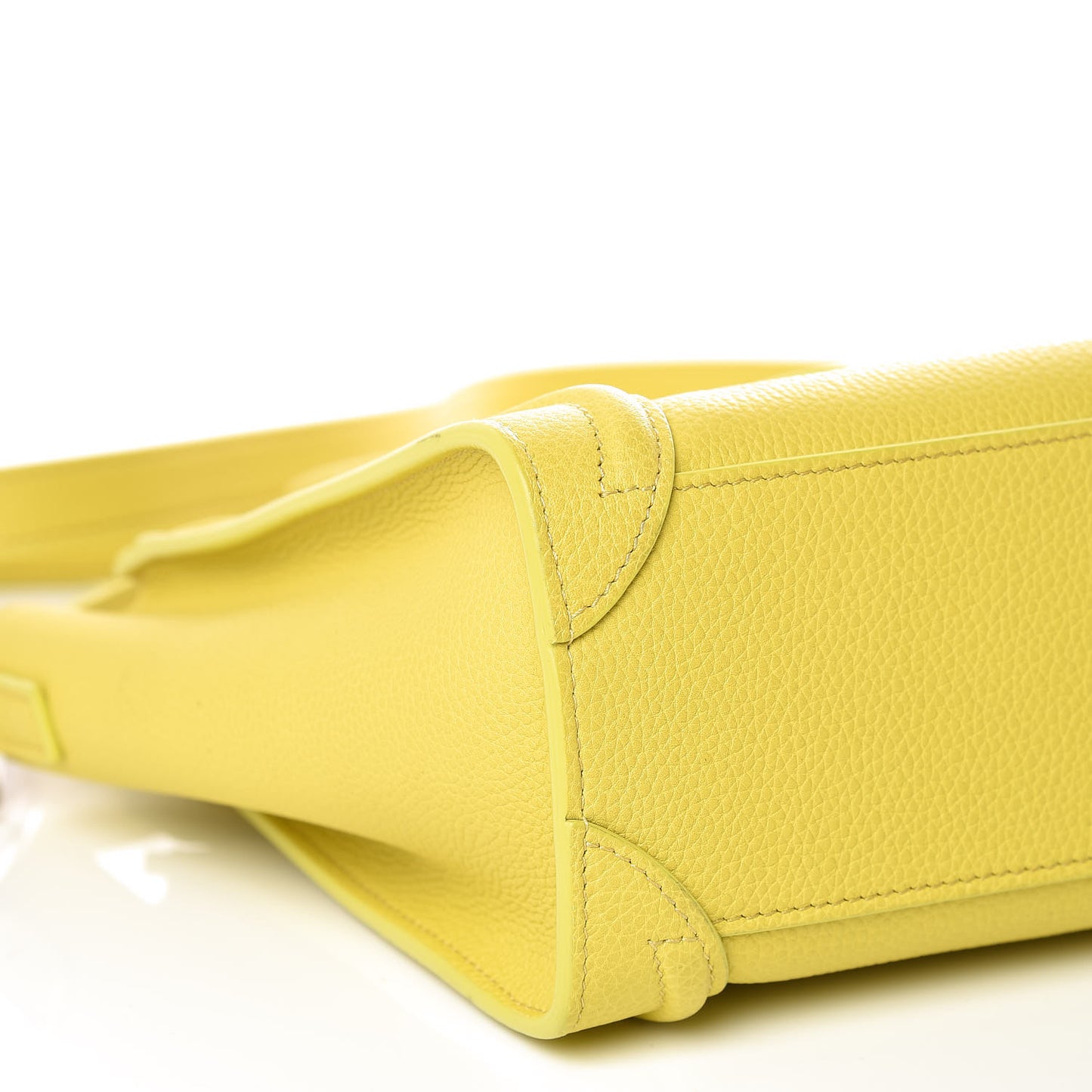 Drummed Calfskin Nano Luggage Mimosa