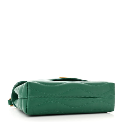 Louis Vuitton Calfskin New Wave Chain Bag MM NM Emerald 4 of 9