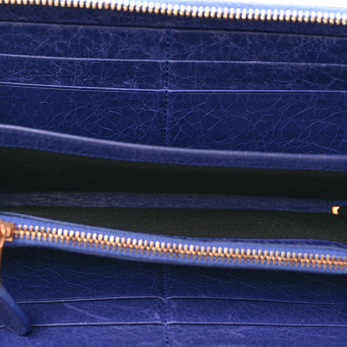 Agneau Giant 12 Gold Hardware Continental Zip Around Wallet Bleu Lavande
