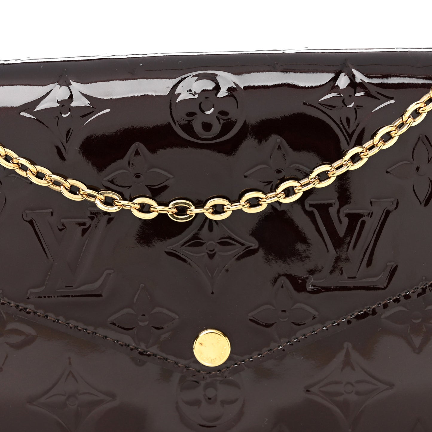 Vernis Pochette Felicie Chain Wallet Amarante