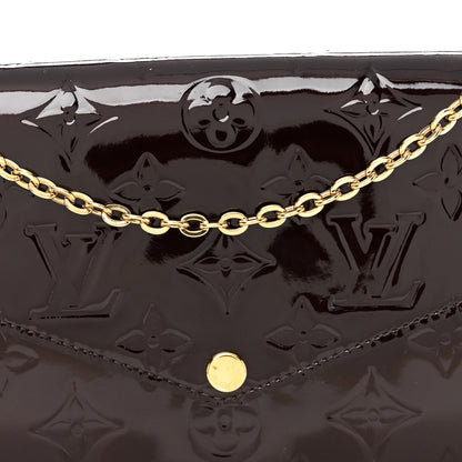 Louis Vuitton Vernis Pochette Felicie Chain Wallet Amarante 9 of 11