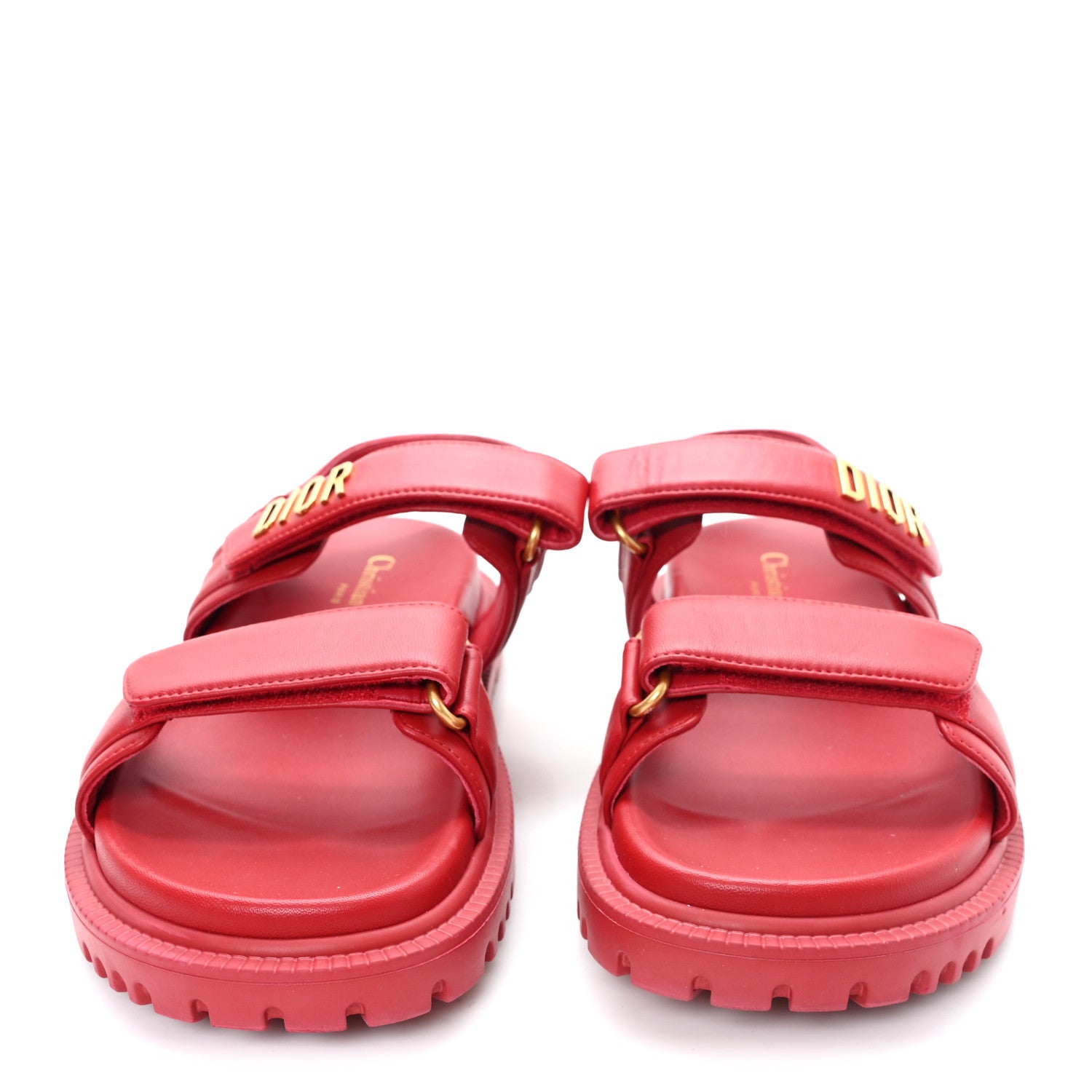 Christian Dior Lambskin Dioract 10mm Sandals 37.5 Raspberry 3 of 10