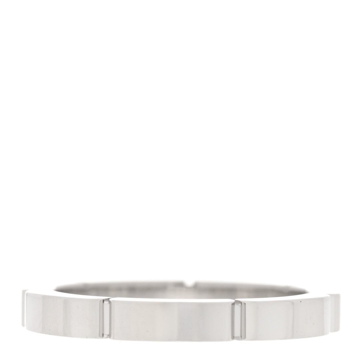 18K White Gold 2.5mm Maillon Panthere Wedding Band Ring 51 5.75