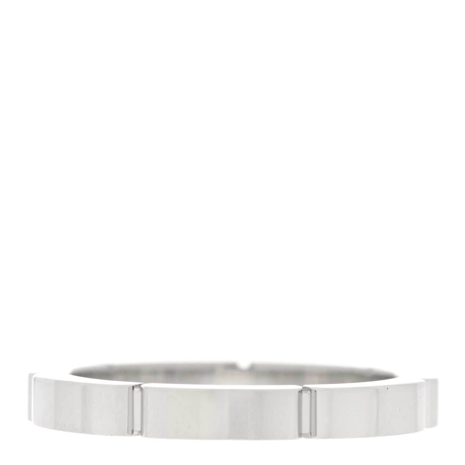 Cartier 18K White Gold 2.5mm Maillon Panthere Wedding Band Ring 51 5.75 3 of 5